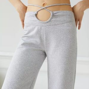Urban outfitters out from under sloane cutout sweatpants, grey wide leg medium